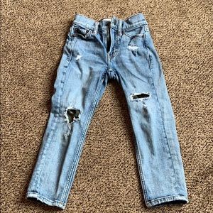 a&f boys 5/6 slim taper fit jeans